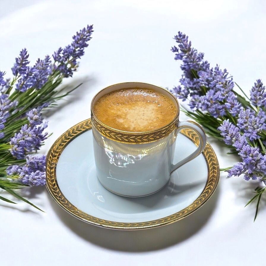Set 6 cești cafea Limoges France, porțelan fin, aur 24k, vintage 1941
