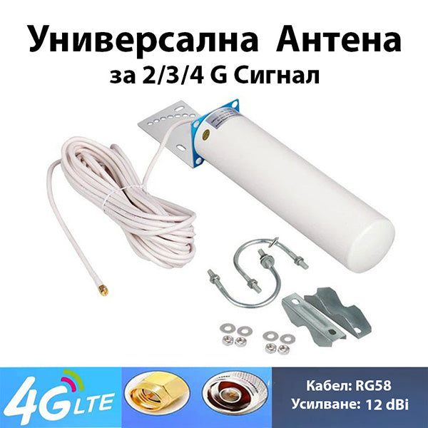 Външна 4G антена – Мощно усилване на сигнала за ловни камери /LKA021/