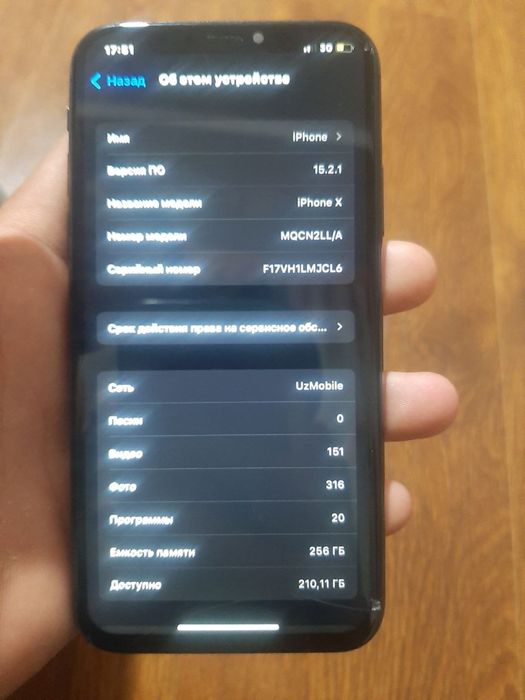 Iphone x sotiladi realni oladiganlar telefon qilsin