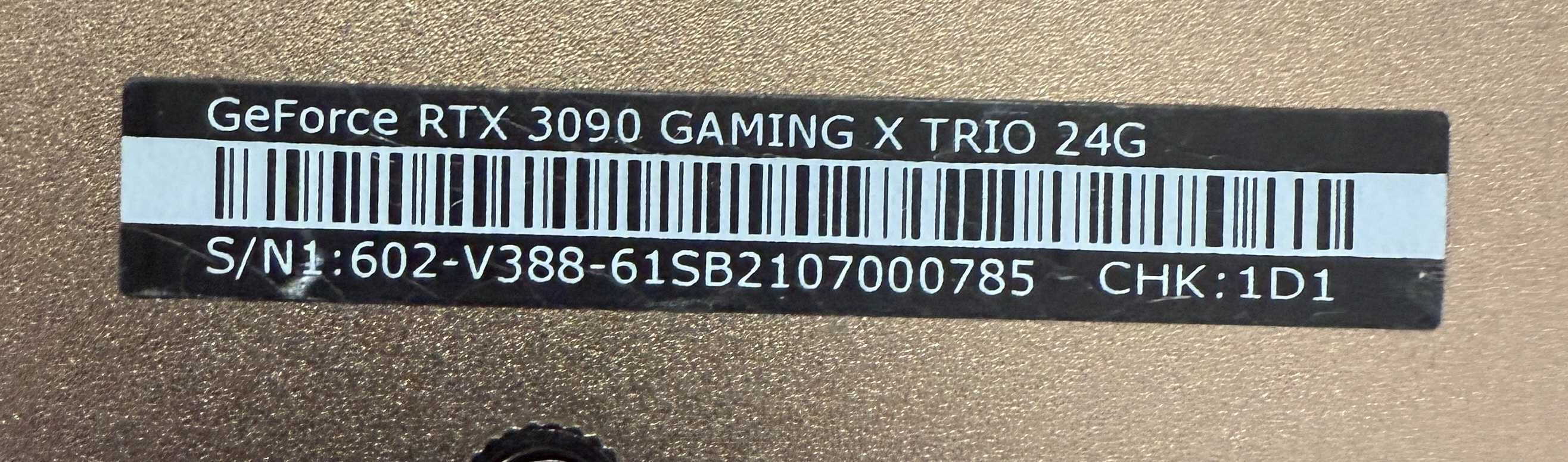 ТОП състояние Видео карта GPU MSI RTX 3090 GAMING X TRIO 24GB GDDRX6