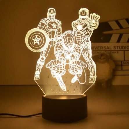 Lampa de Veghe 3D Led Marvel