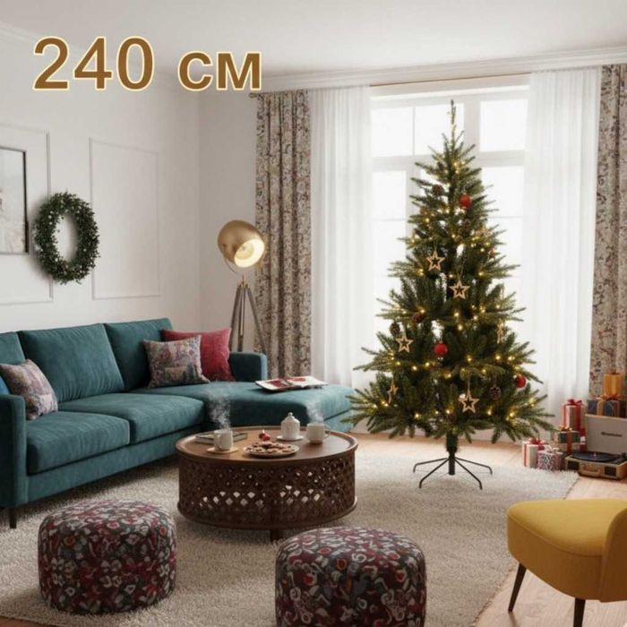 Красива коледна елха с естествено излъчване –като истинска/РАЗМЕРИ