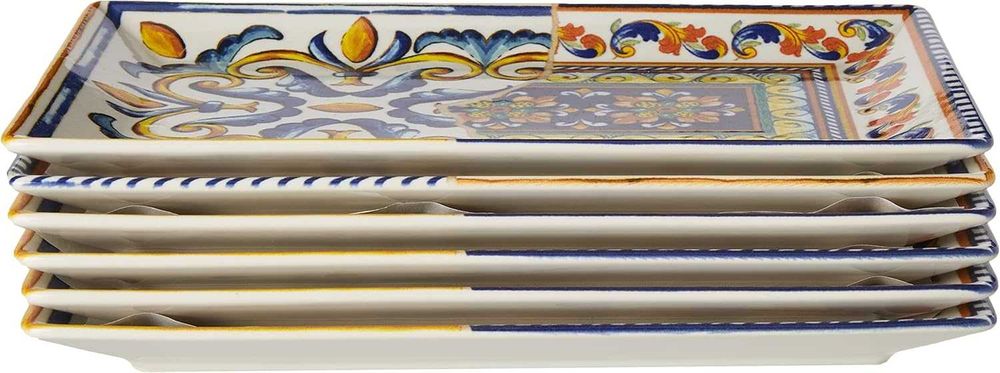 Плата/чинии H&h Positano Комплект 5 плата Piatti Retangolare 25x15cm