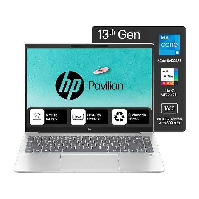 HP Pavilion Plus 14/14" WUXGA, IPS/i5-1335U/16GB DDR5/512GB SSD/Silver