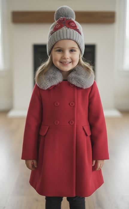 Детское зимнее пальто с шапкой