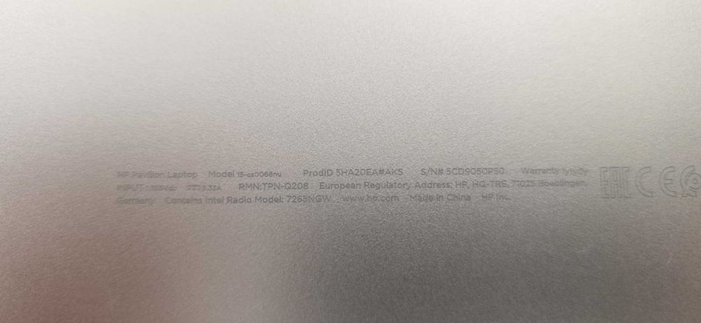 HP Pavilion 15-cs0066nu