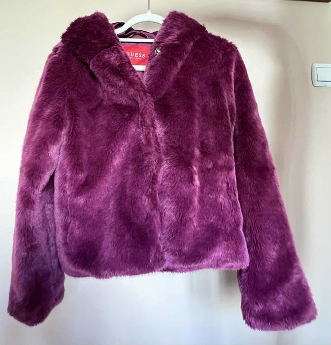 Палто Guess еко косъм