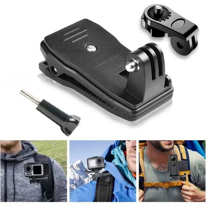 Clema prindere rapida rucsac / sapca cu reglaj 360 pt GoPro DJI Insta
