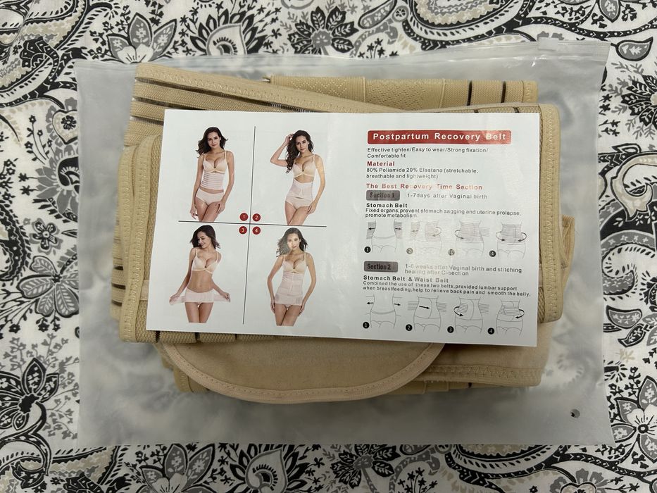 Centura abdominală XXL elastică postpartum 3in1 remodelare sustinere