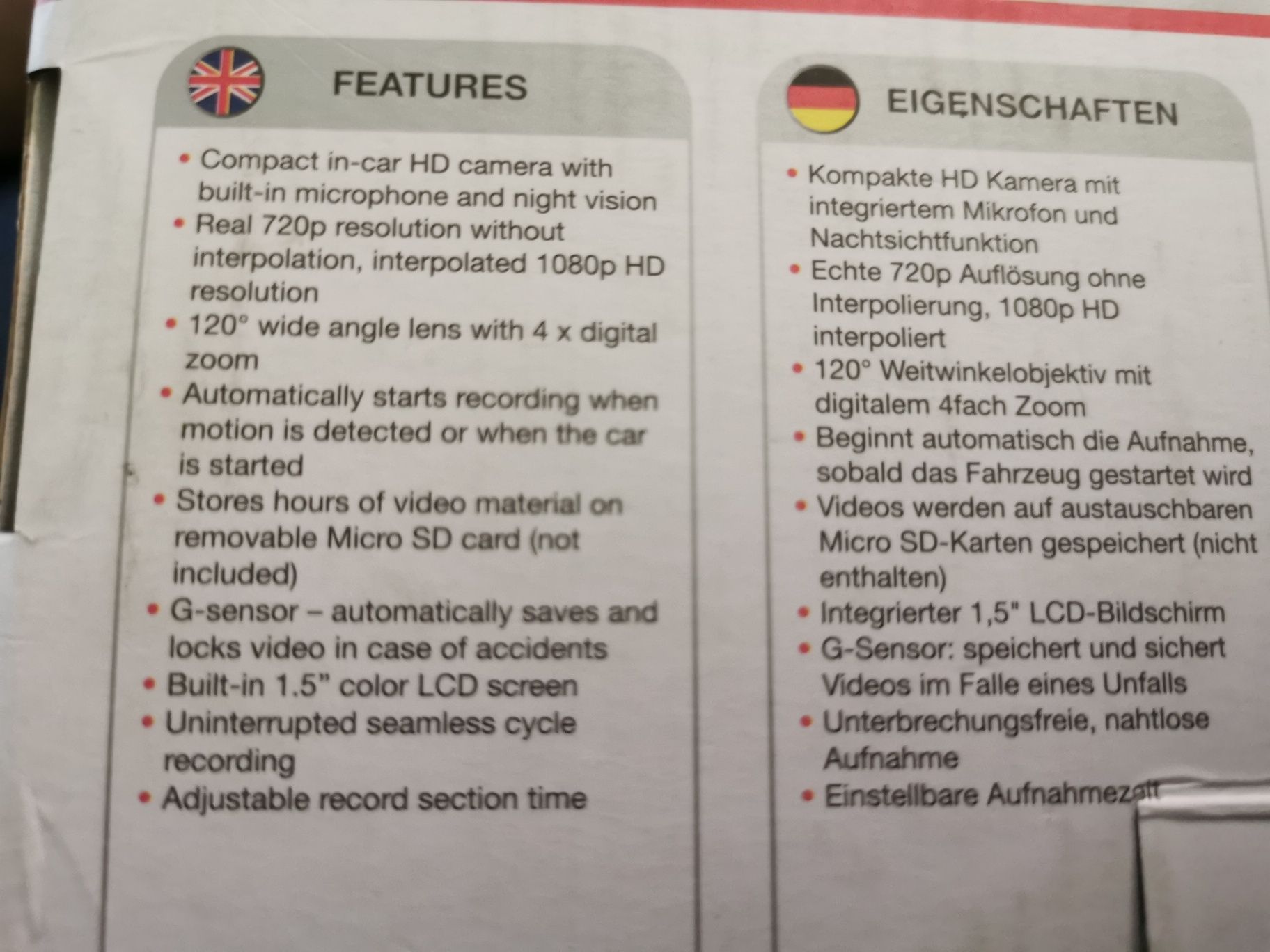 Dash am camera de bord gembird