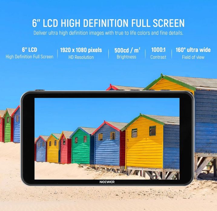 Професионален 6-инчов LCD монитор за DSLR/камери и гимбали.