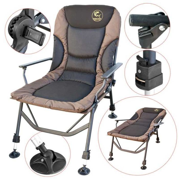 Scaun pt. pescuitul la crap HXC 022 Baracuda dimensiuni șezut 55x60cm