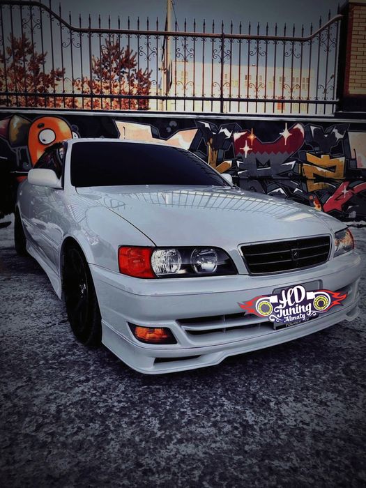 Губа Tourer на передний бампер  Toyota Chaser 100 Рестайлинг