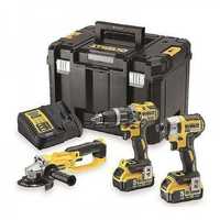 Set DeWalt 18V : Percutie , Flex și Impact , 2 x 5ah și Incarcator