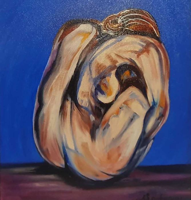 Tablou Deosebit Pictura Nud in Ulei pe Panza de pictor roman consacrat