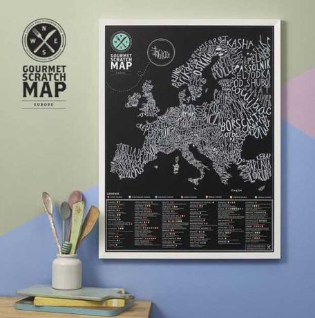 Кулинарна скреч карта на Европа