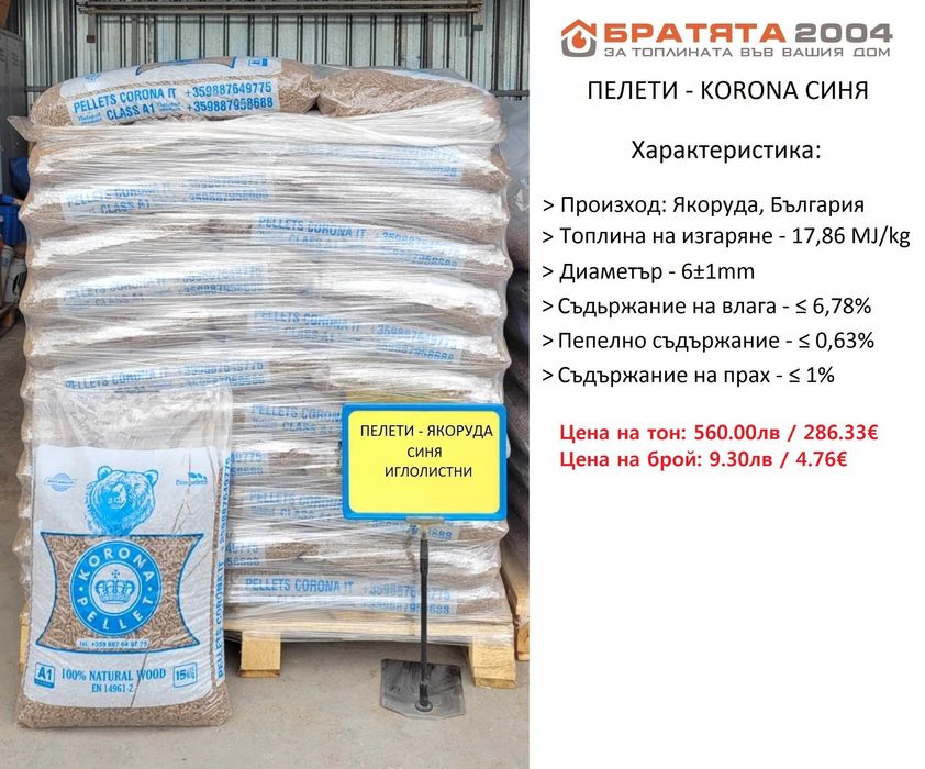 Пелети и пак Пелети, за гр. София и региона. Борса БРАТЯТА 2004