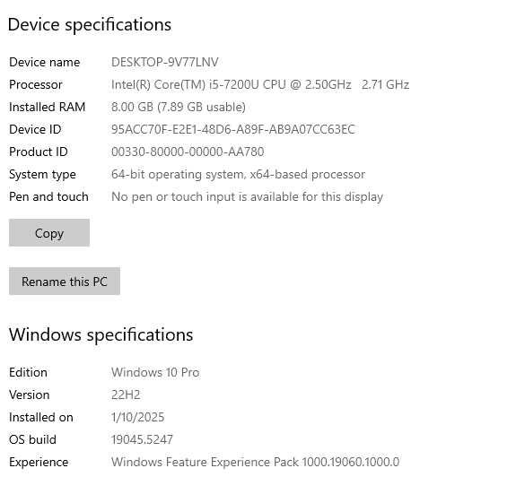 +ГАРАНЦИЯ! Лаптоп Lenovo Intel Core i5-7200U/8GB RAM/256GB SSD