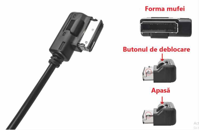 Cablu adaptor MMI Mercedes-Benz Music interface la Bluetooth v4.0 USB