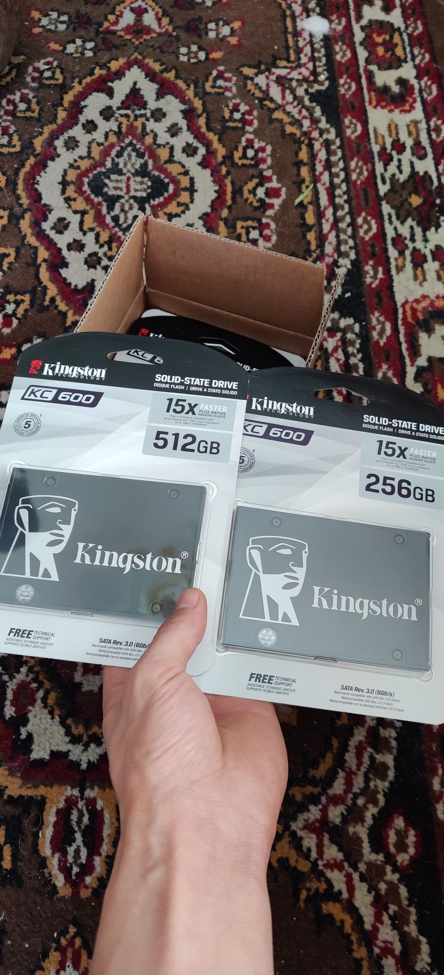 Качественные SSD диски 256/512 Gb kingston kc 600 совершенно новые