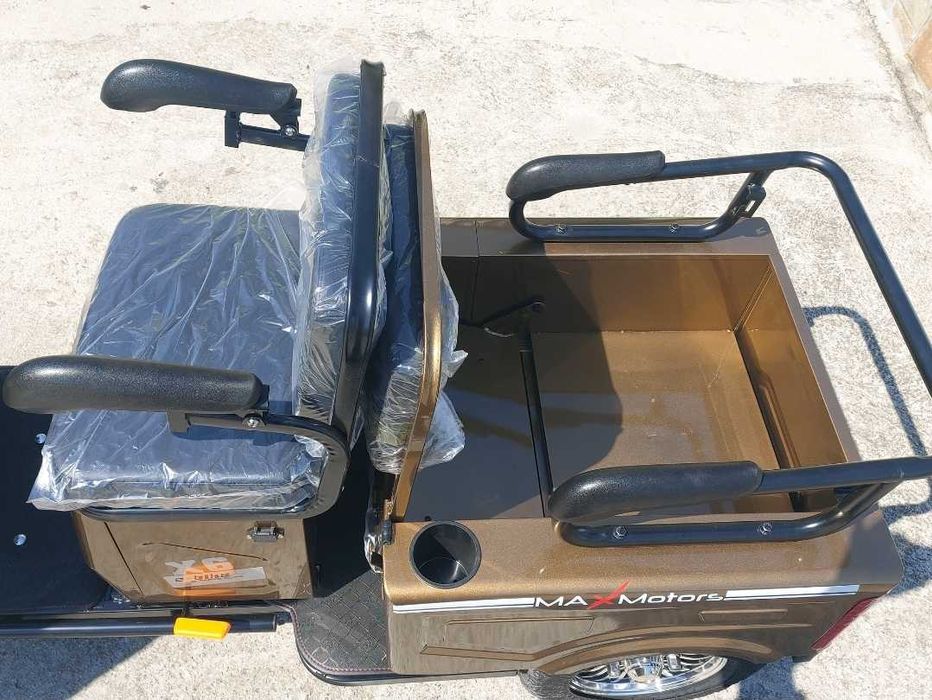 Двуместна Електрическа Триколка Max Motors 1500W 20AH  Brоwn