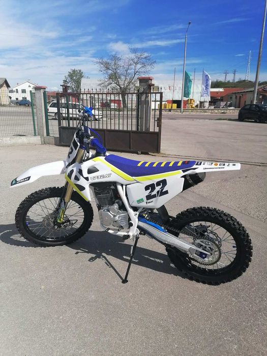 Кросов мотор бензинов ENDURO START KICK синьо с бял цвят