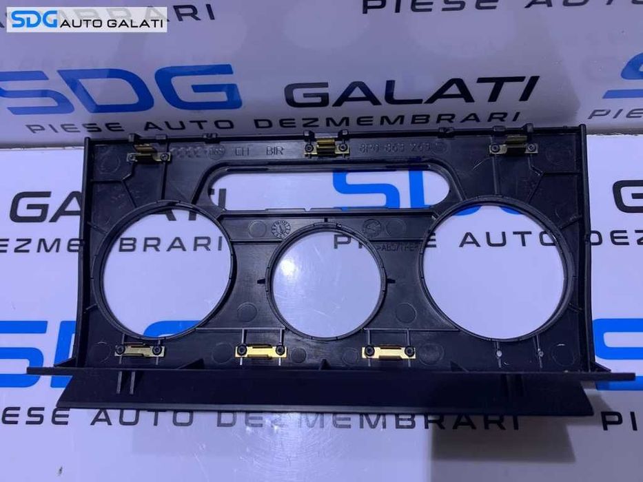 Rama Grila Ornament Panou Modul Comanda AC Clima Climatronic Audi A3 8P 2004 - 2008 Cod 8P0863263E