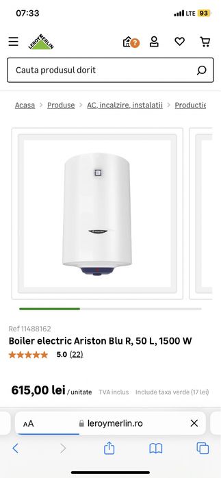 Vand boiler nou cu garantie