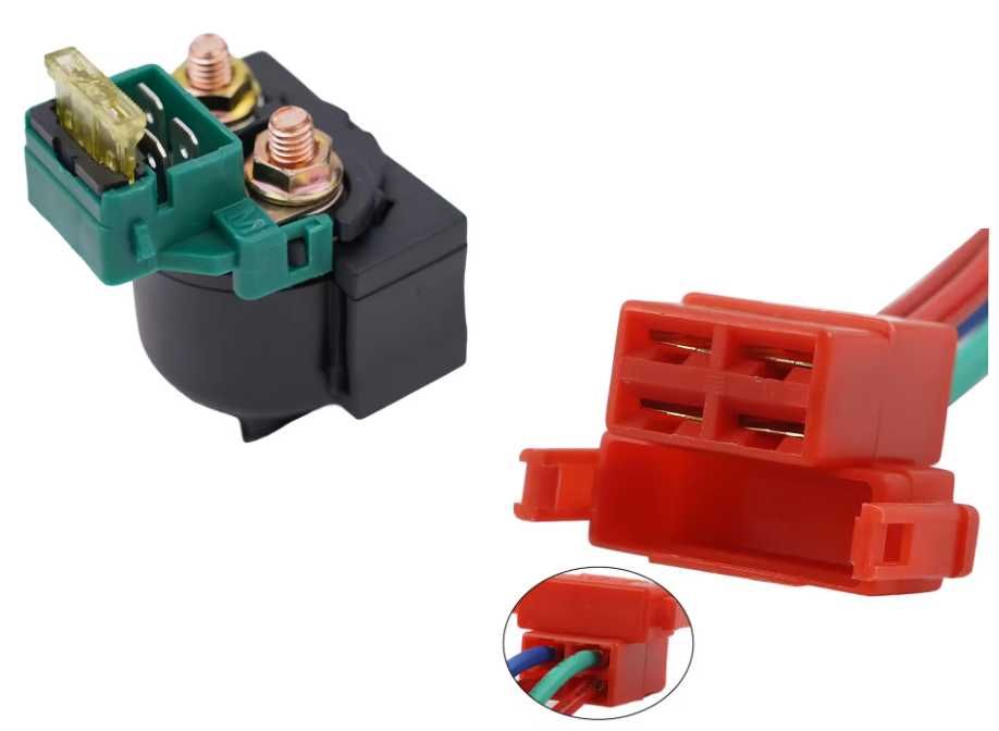Releu pornire șî Mufa releu pornire ATV CF Moto 400 450 520 --- 1000