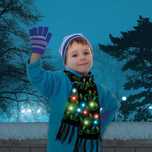 Fular de craciun cu led-uri, luminos, 100cm, Albastru