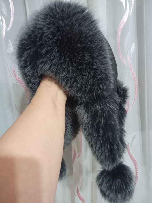 Шапка ушанка песец