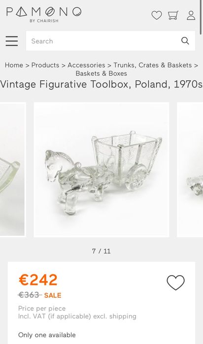 Стъклена бонбониера 1970