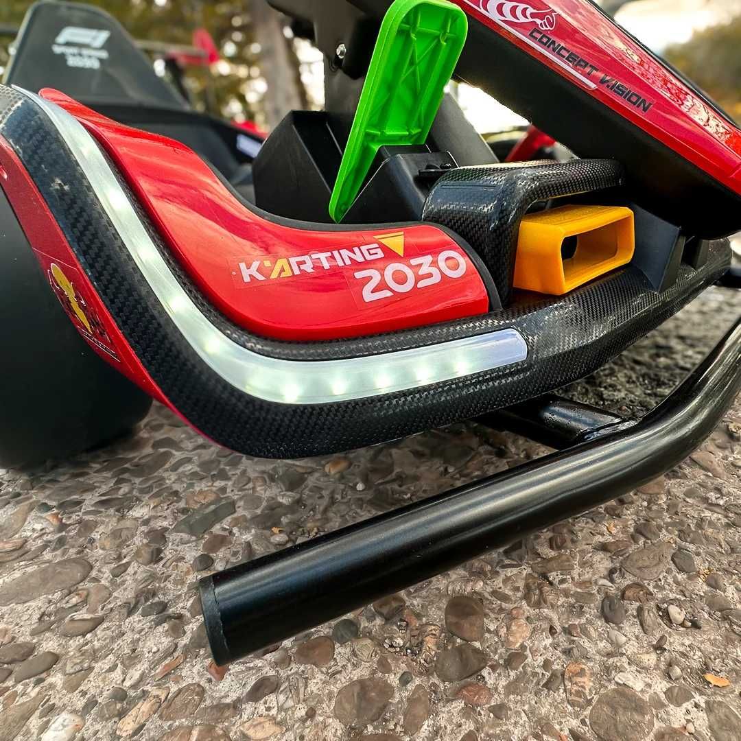 Kart electric pentru copil 3-11 ani, Racing F1 2x 45W 12V cu RC RED