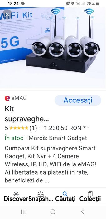 Kit 4 telecamere WIFI 5G nou