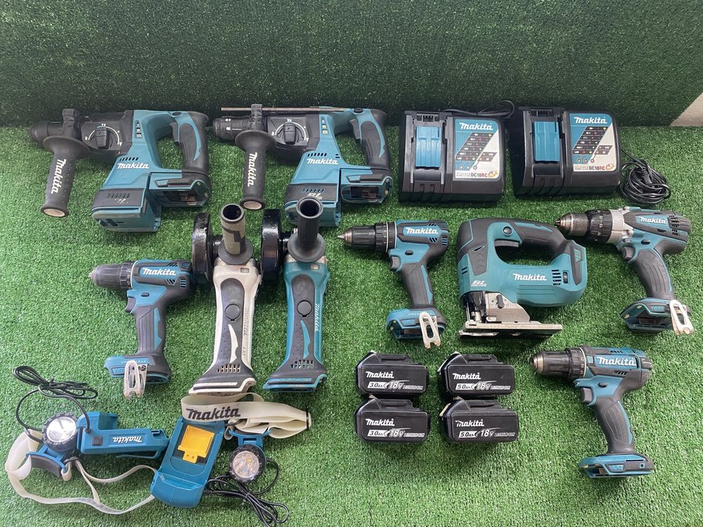 Makita 18v перфоратор/винтоверт/ъглошлайф/зеге/батерии