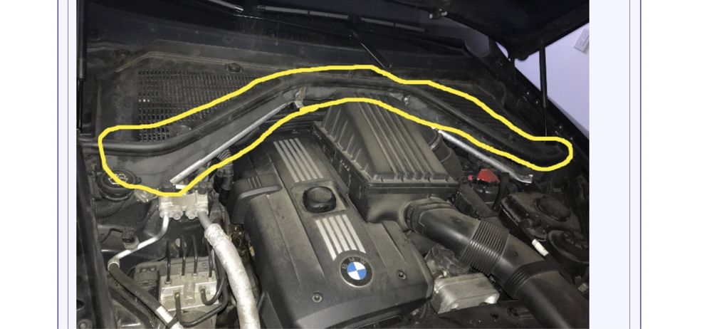 Кори над двигателя / преградни панели над двигателя за BMW X5 E70 и X6