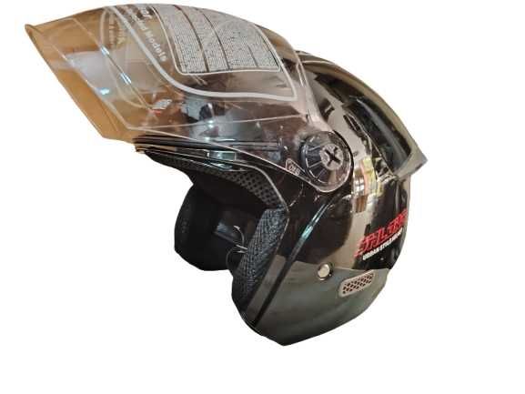 Каска за Мотор/Скутер/АТВ Черна Мат/Лак