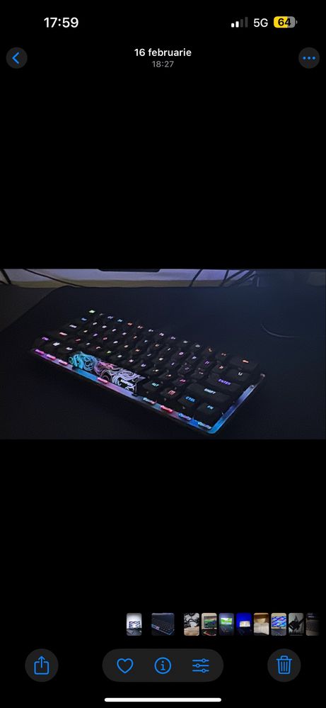 Tastatura red swich hyperx alloy origins 60, ca si noua