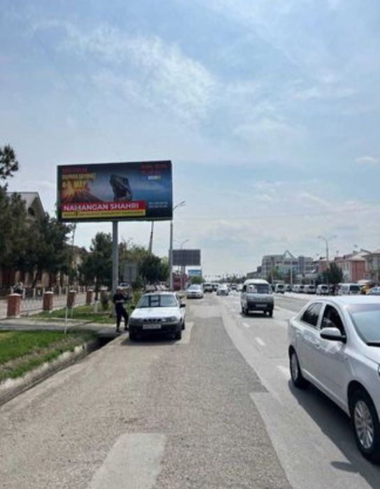 Qarshida bilbordlarda reklama/ Реклама на билбордах Карши