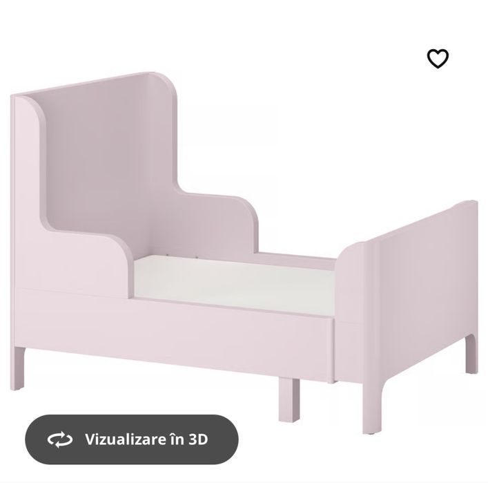 Pat ikea copii,roz, in stare buna-foarte buna , cu SALTEA