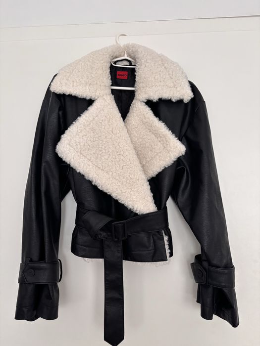 кожено яке байкър Hugo Boss