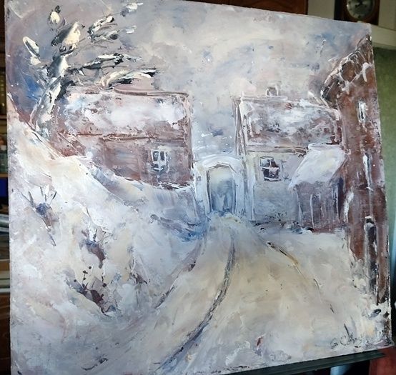 Tablou peisaj de iarna