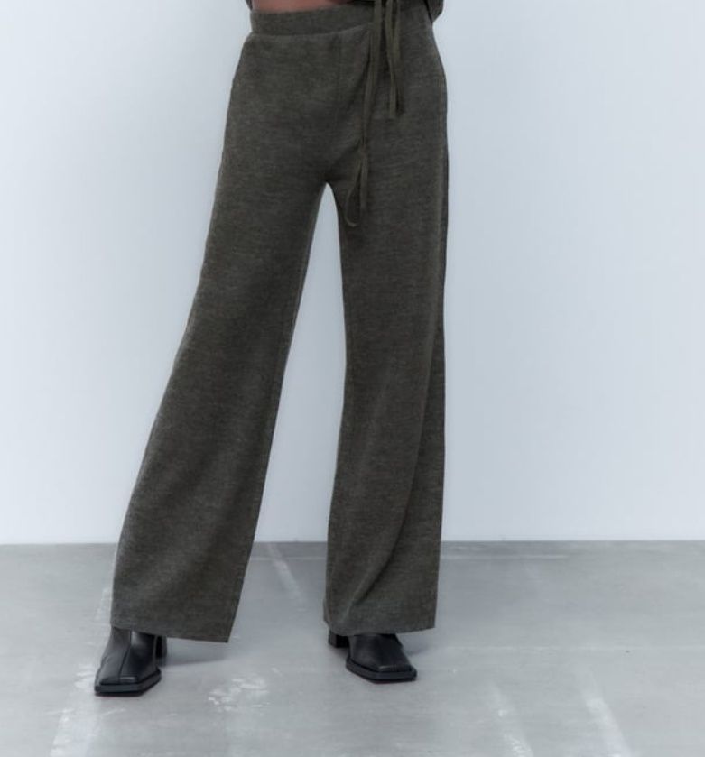 Pantaloni dama Zara verde inchis - L