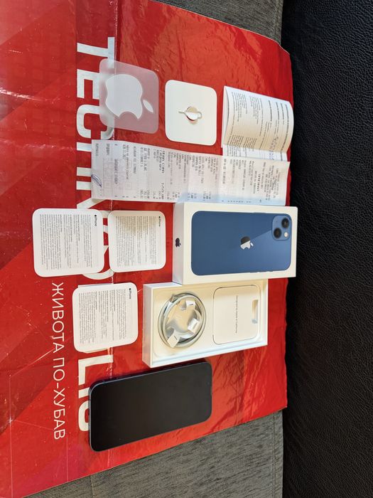 ***128GB iPhone 13 Technopolis Гаранция 2024г. Blue / Син