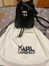 Чанта от естествена кожа Karl Lagerfeld