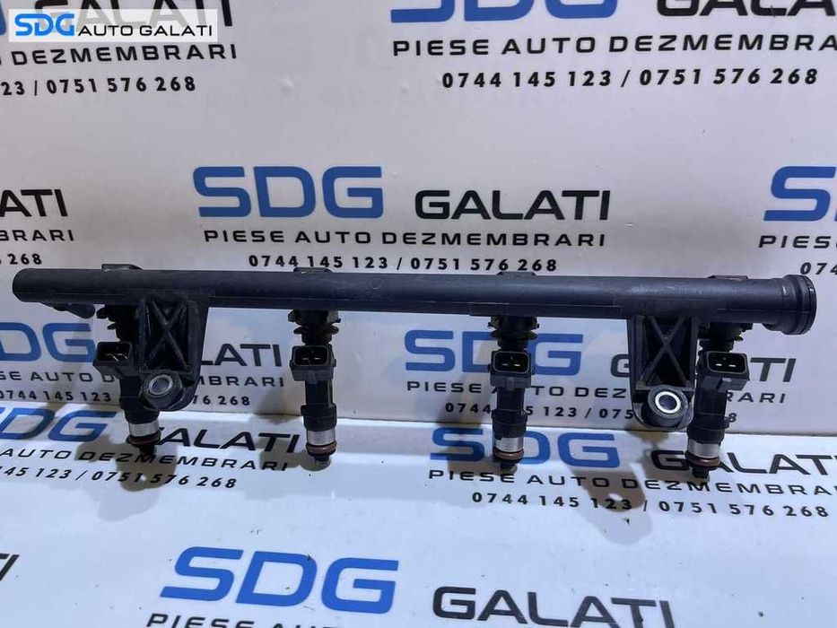 Rampa Presiune cu Injector Injectoare Dacia Logan 1 1.6 2004 - 2012 Cod 8200494284A 0280158034 8200227124 [D0147]