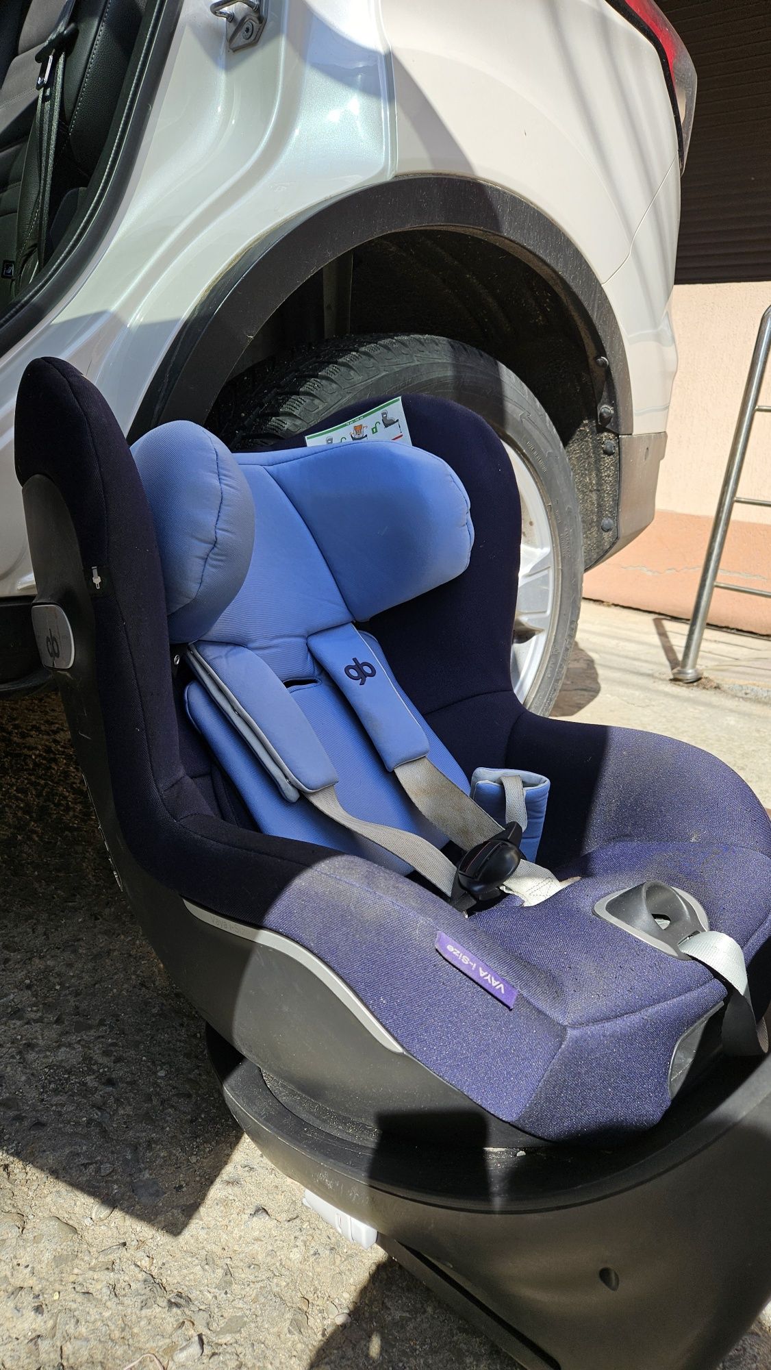 Scaun auto ISOFIX i-Size GB Vaya, 45 - 105 cm, 0 - 4 ani, Albastru