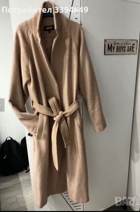 Дълго палто кафяв