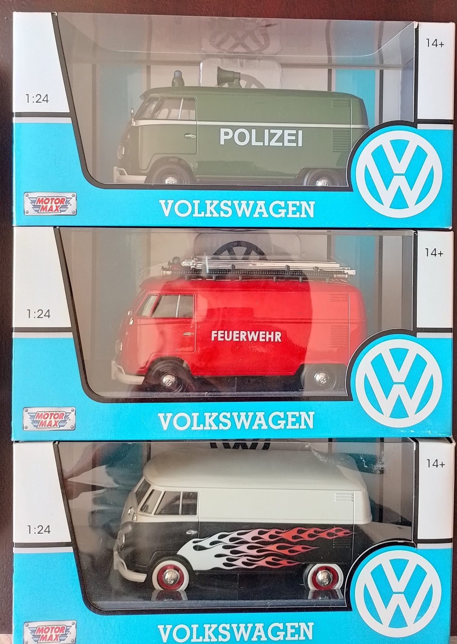 Метални колички Volkswagen 1:24 VW T1
