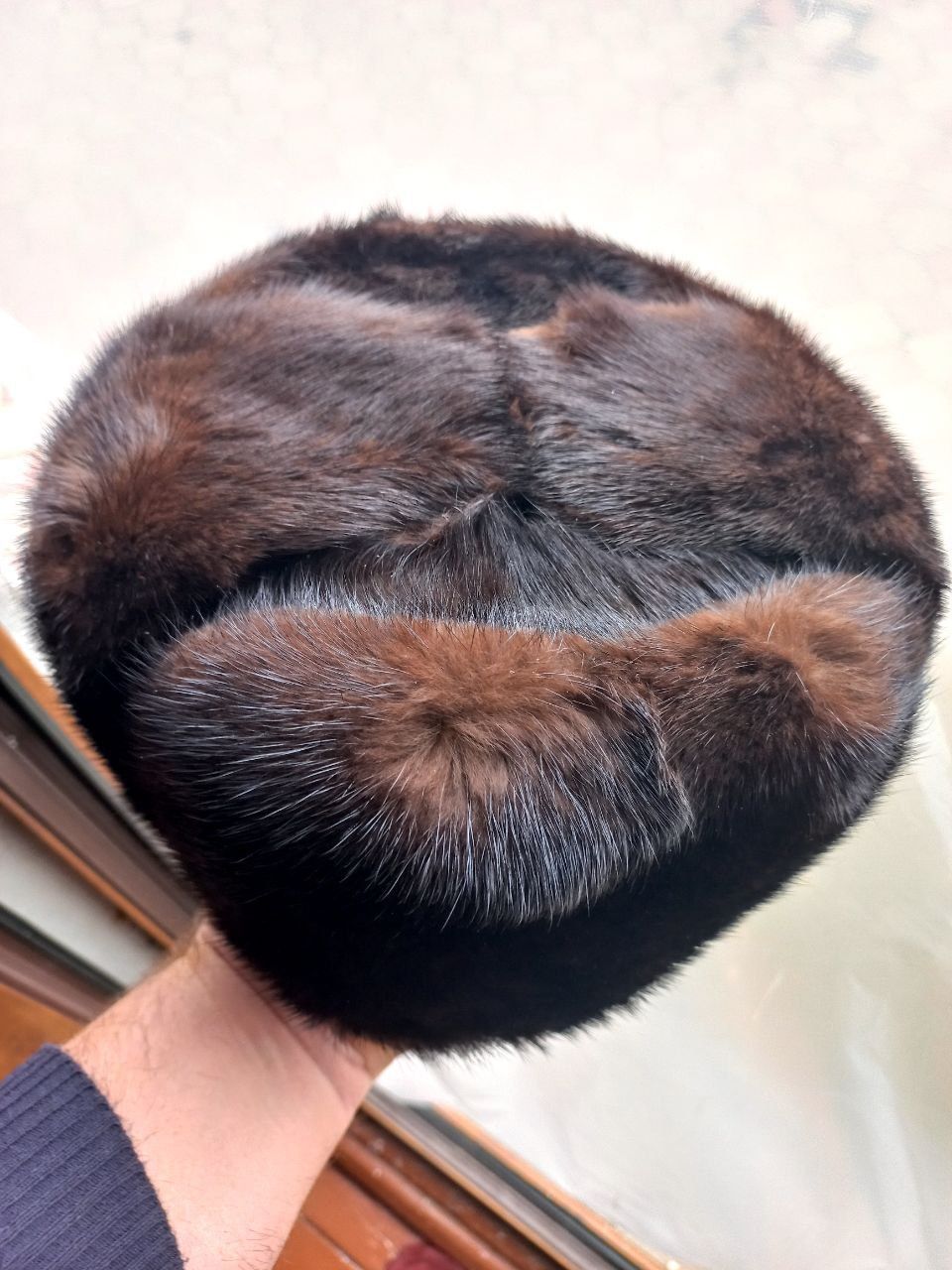 Норка обманка шапка, мужская, шапка сотилади 58-59 размер